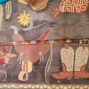 Vintage Concho leather belt by BAS, S